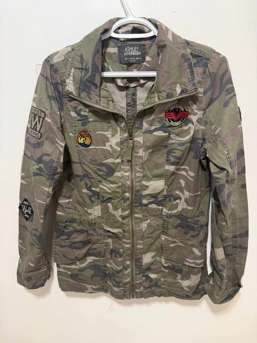 Ashley By 26 International Women's Camo Utility Jacket - Olive Green